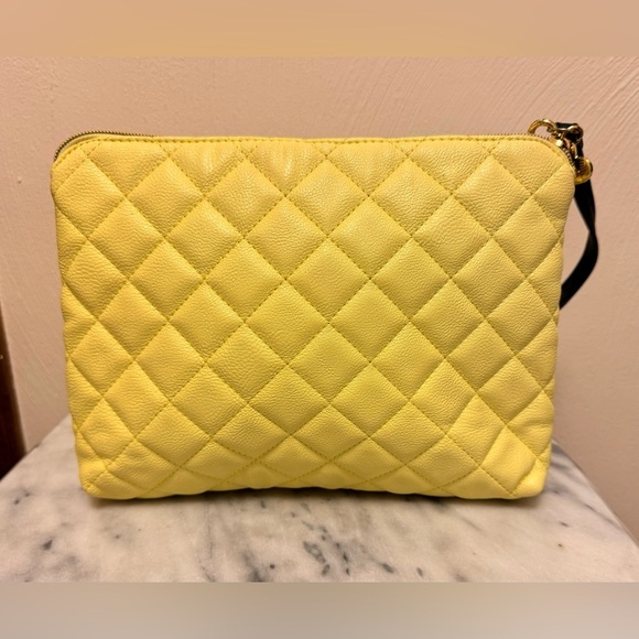 Betsey Johnson Handbags - Betsey Johnson Yellow Clutch Cosmetic Bag